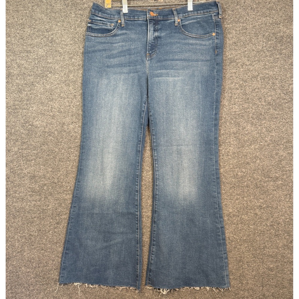 Express Denim Flare Jeans in Classic Blue
